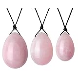 CrystalTears Rosenquarz Yoni Ei Yoni Egg in 3 Größe/set für Frauen Gesundheit...