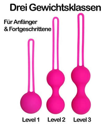 Premium Liebeskugeln 3er Set - Attraktives Beckenbodentraining für Frauen - Optimale Stärkung der Vaginalmuskulatur - Perfekt zur Steigerung der Orgasmusfähigkeit - 3