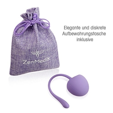 ZenMedix Premium Beckenboden-Trainer mit 5 Kugeln | Beckenbodentrainings-Hilfen aus medizinischem Silikon | Set aus 5 Kegeln mit Beutel ideal für Frauen nach der Schwangerschaft sowie in den Wechseljahren - 5